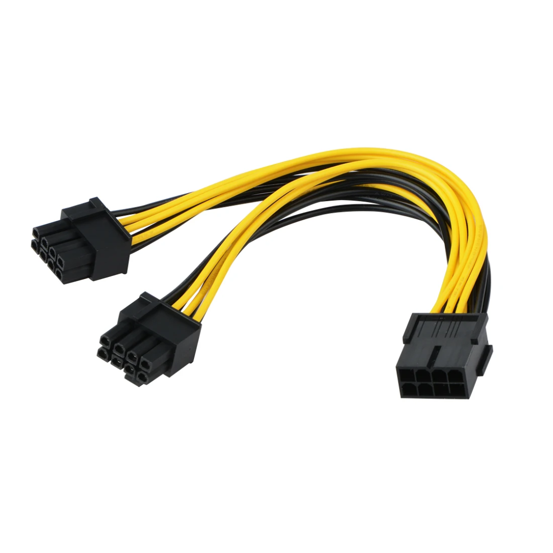 Конвертер кабель 2x 6-pin на 1x 8-pin разъем питания для видеокарты