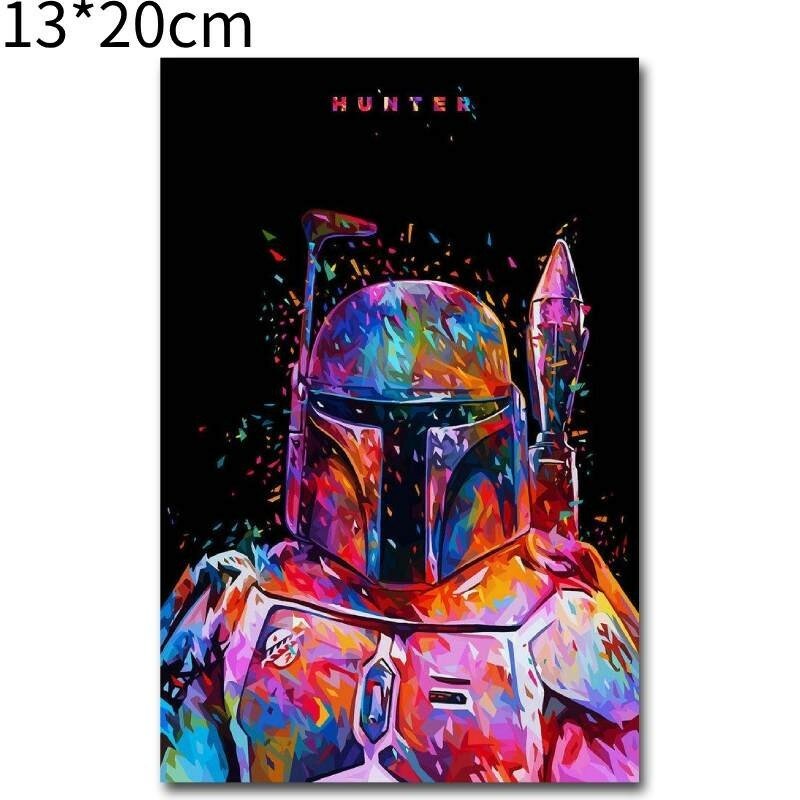 Современное настенное искусство шелковая ткань постер для гостиной спальни или кабинета стиль е 13х20 см без рамки