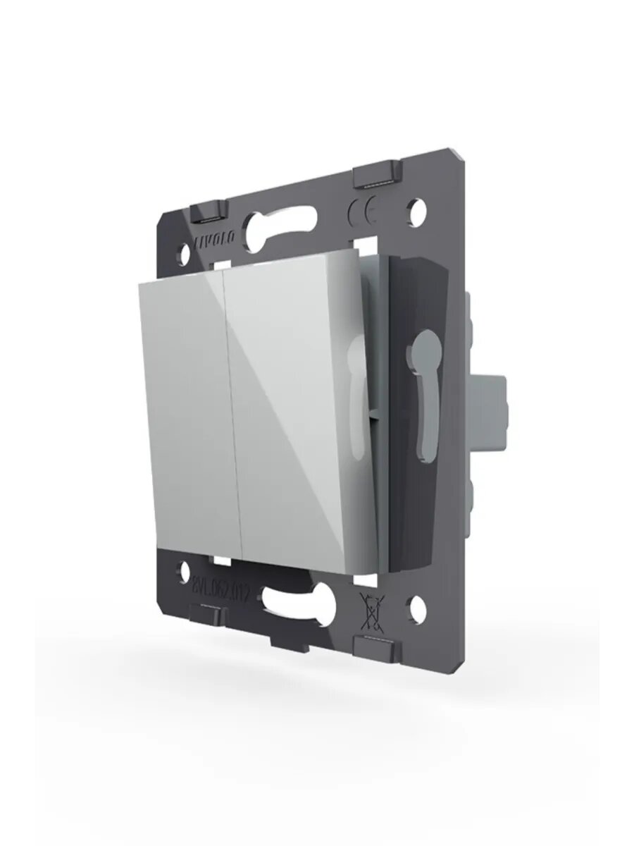 Выключатель двухклавишный (механизм)