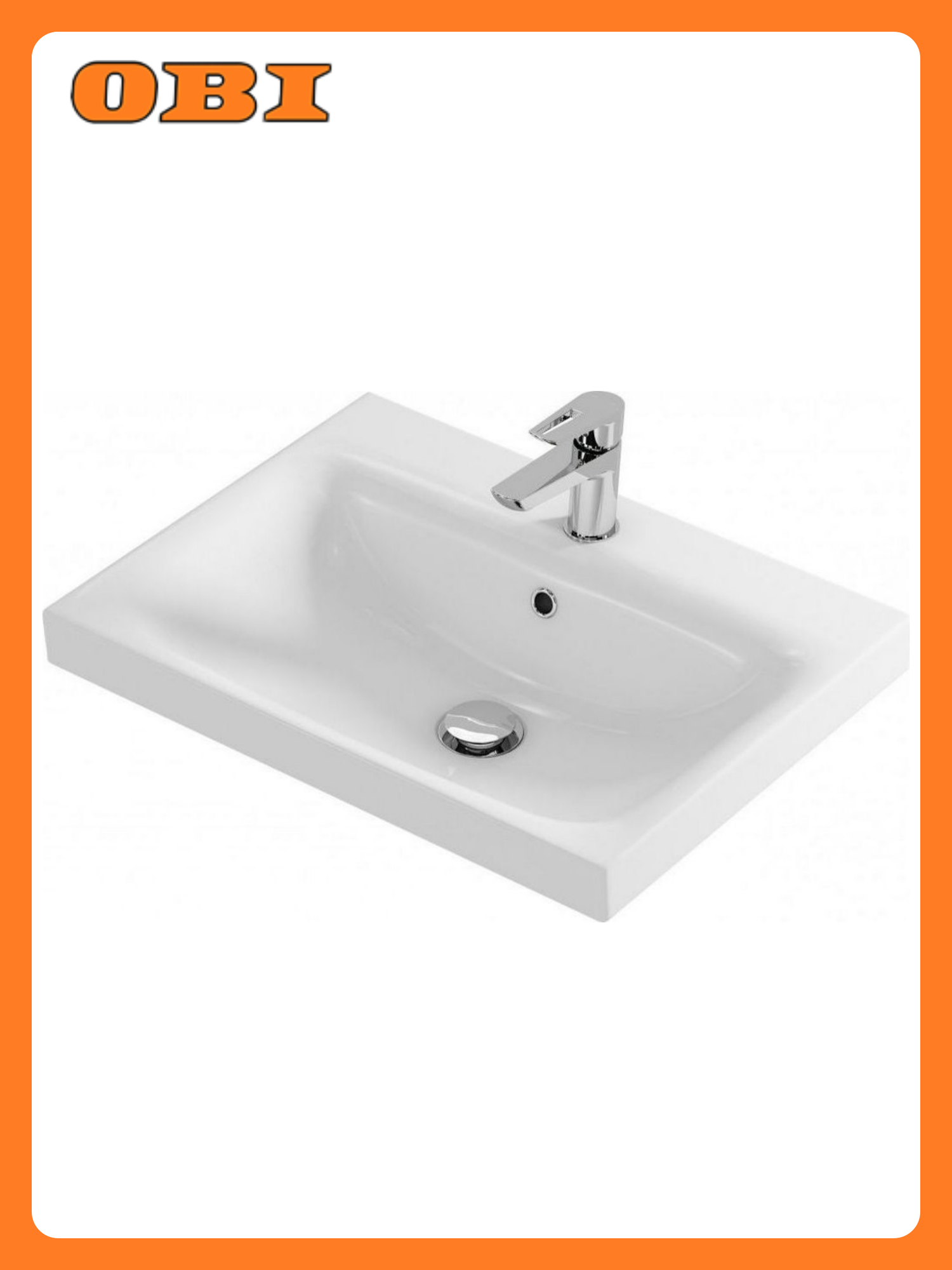 Раковина Cersanit Moduo UM-MOD60/1 фарфор встраиваемая белая