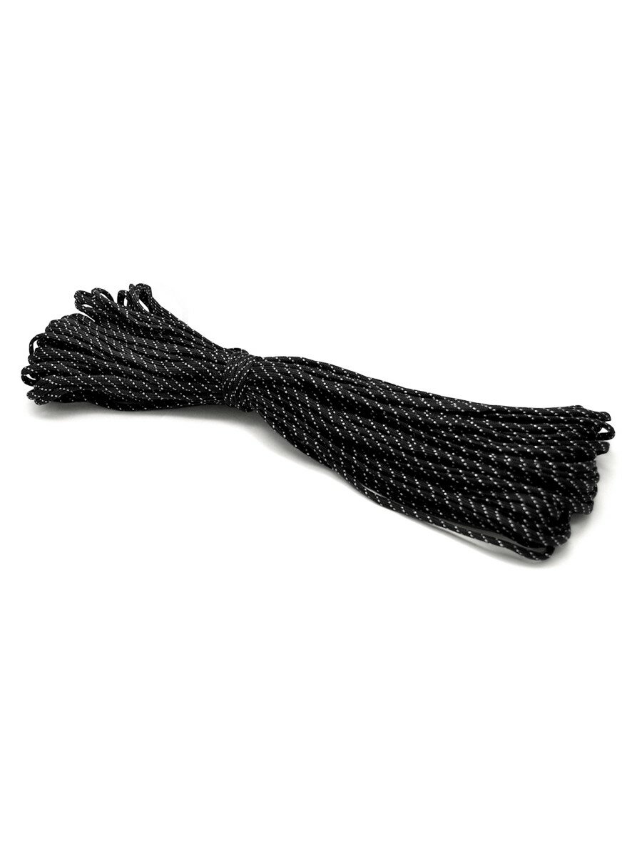 Паракорд черный, длина - 30м (артикул PC085), диаметр - 4 мм — фото 1