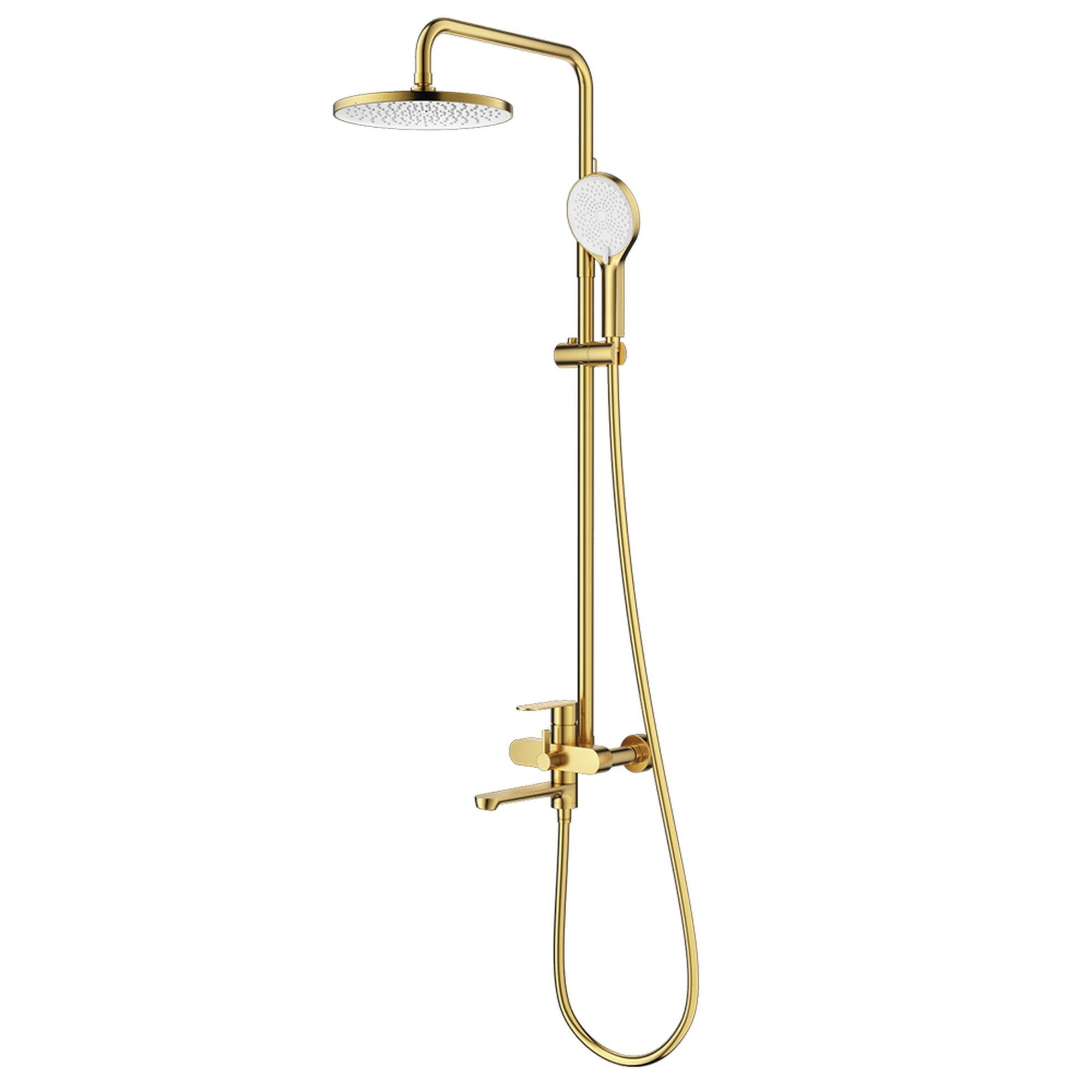 Душевая система Splenka S222.24.03, форма круглая, цвет золотой сатин