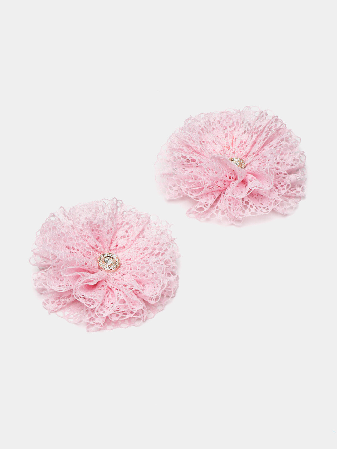 Бантики-резинки "Кружево", для девочек, круглые, ручная работа, 2 шт