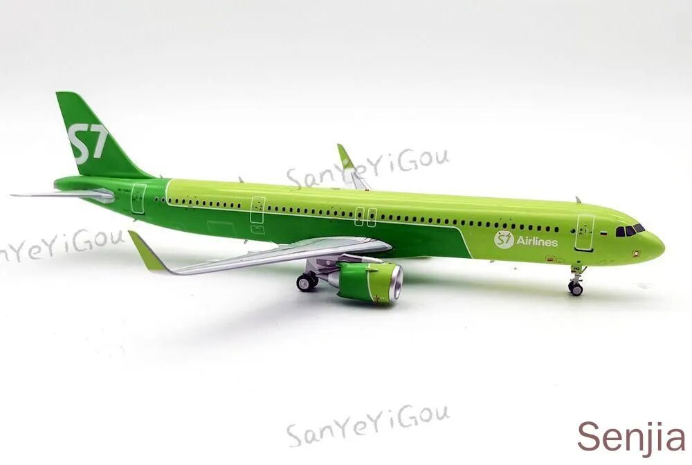 Готовая модель самолета Airbus A321neo S7 Airlines, масштаб 1:500, металл