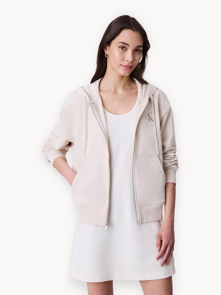 Толстовка Calvin Klein Jeans, размер S, , светло-бежевый