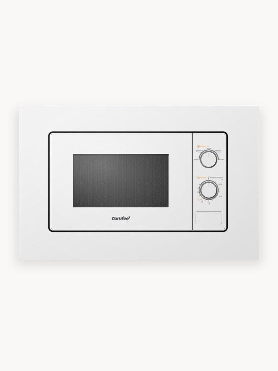 Встраиваемая микроволновая печь Comfee CBM2000W, 700 Вт, 20 л. белая, белое стекло
