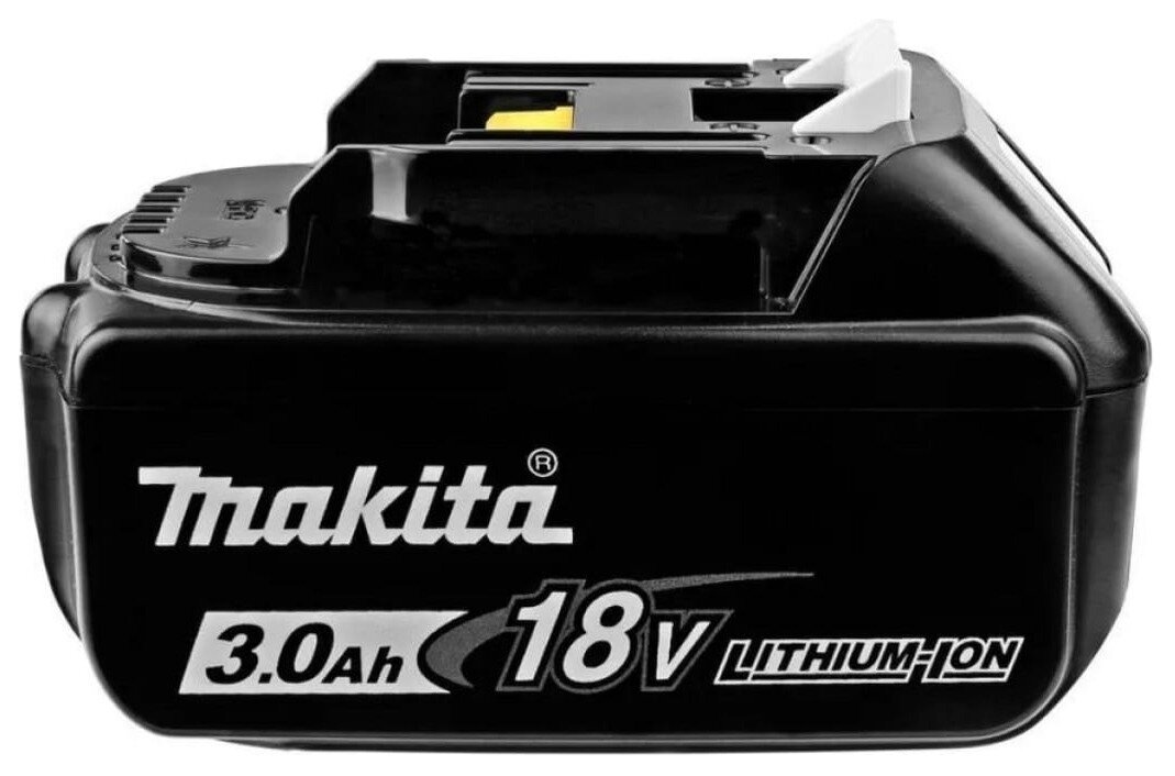 Аккумулятор Makita / Макита BL1830B с индикатором заряда в пластиковом корпусе Li-Ion 3.0А/ч 18В / оснастка для электроинструмента