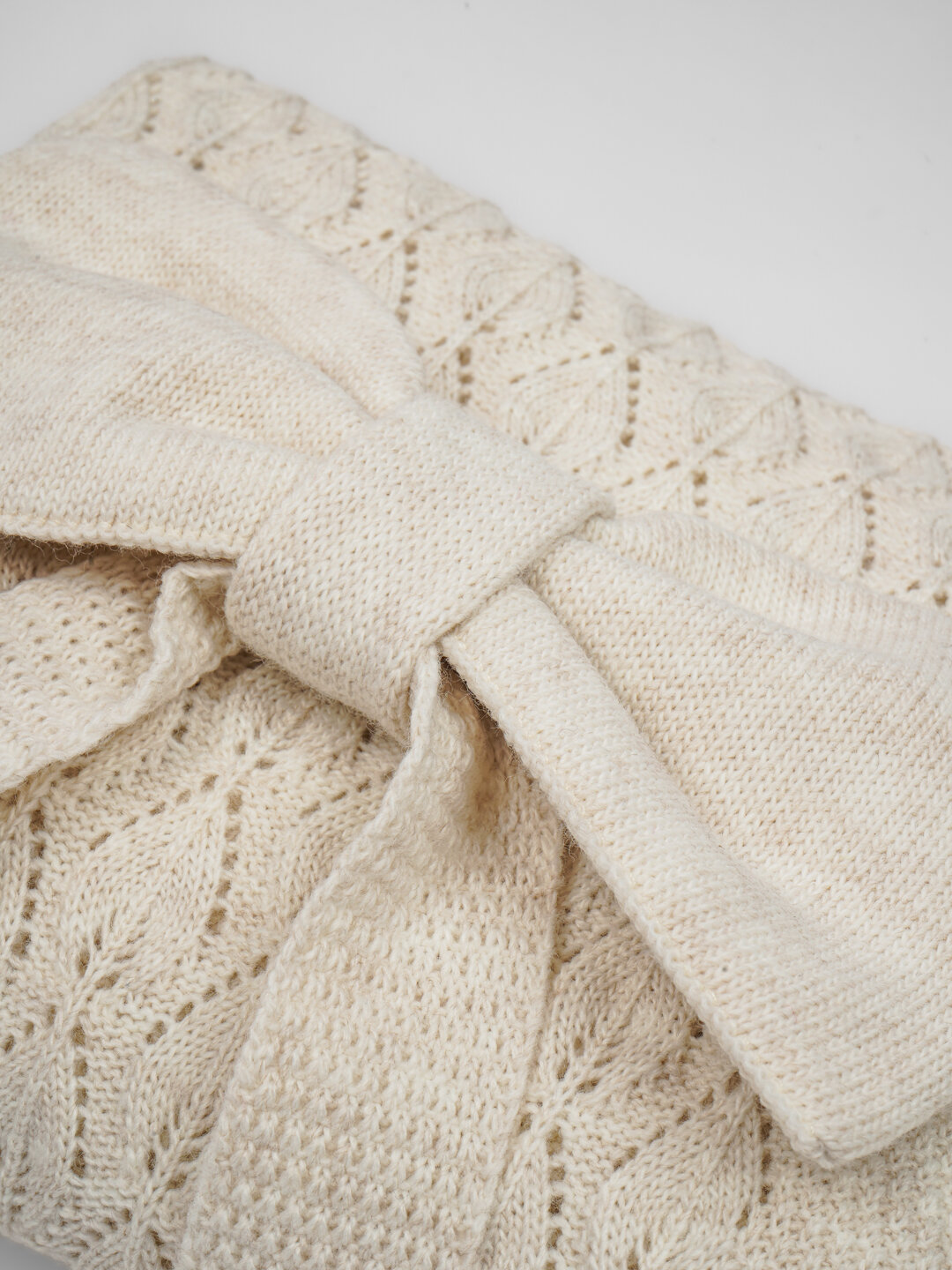 Плед вязаный детский для новорожденных, универсальный, 90х100 — фото 1