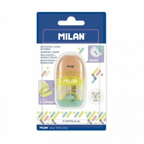 фото Milan набор capsule ластик с точилкой для карандашей new look bym10400lk2
