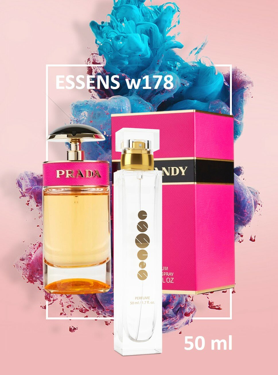 Номерные духи Essens w178, для женщин в стилистике Prada Candy, классическая коллекция, 50 мл