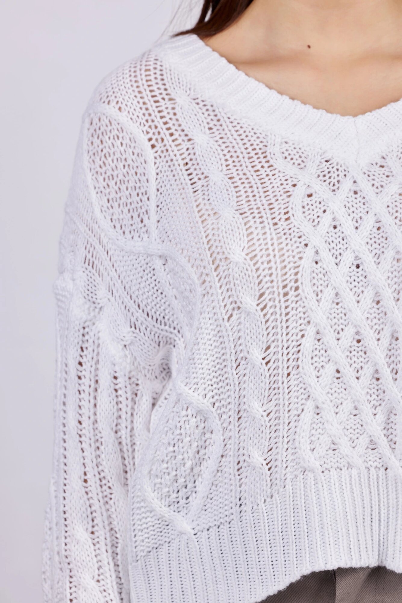 Свитер Selfie, размер S, , белый — фото 1