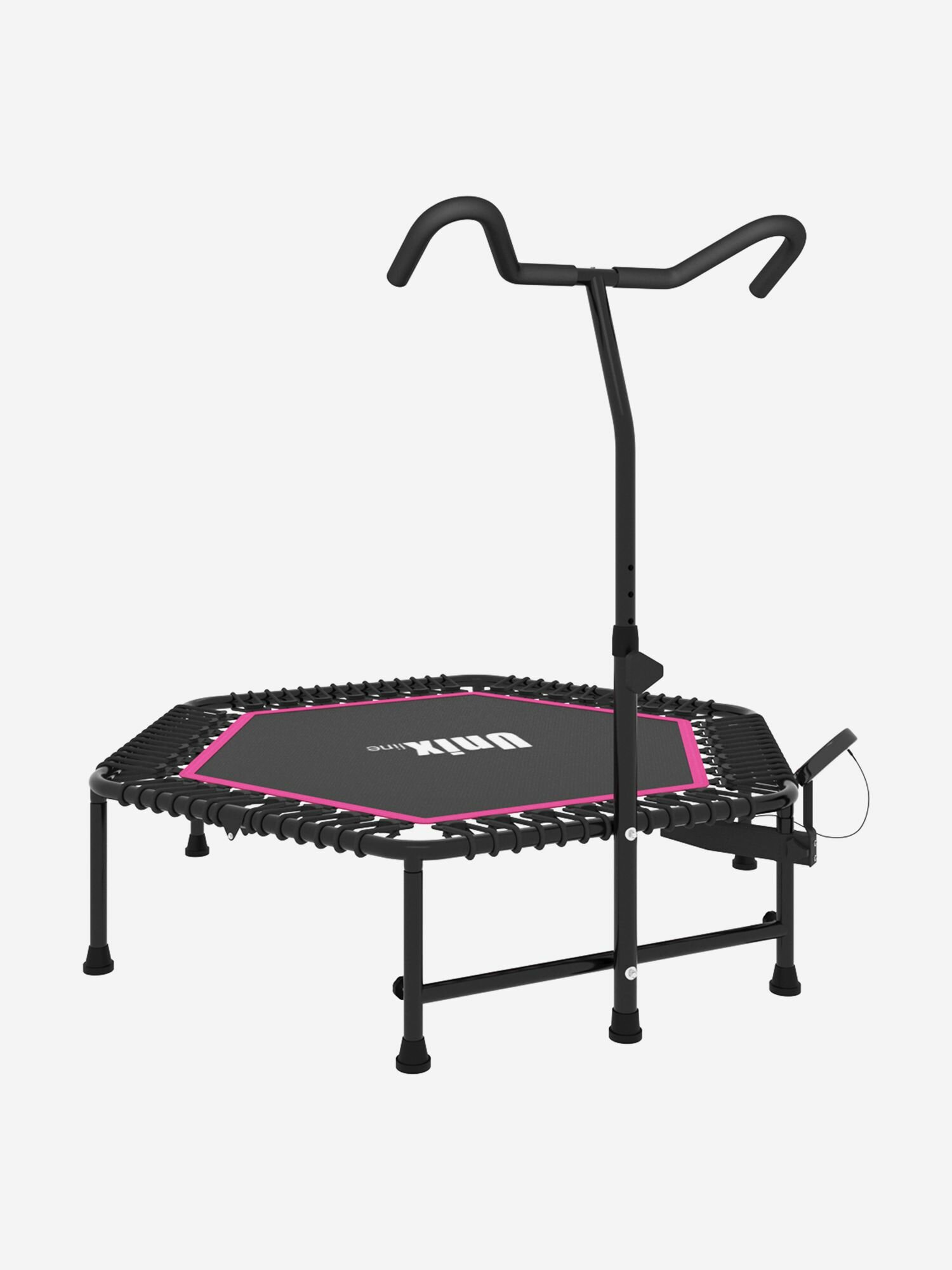 Батут UNIX Line Fitness Pro, для фитнеса, с ручкой, розовый, 125см