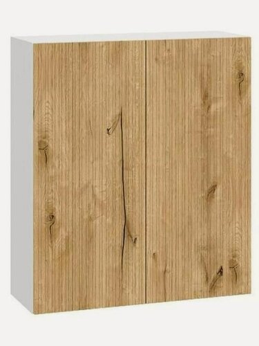 Изображение товара Кухонный модуль навесной, шкаф Стайер с полками, с доводчиками, 80х29.6х91.2 см, Белый / Дуб Торонто