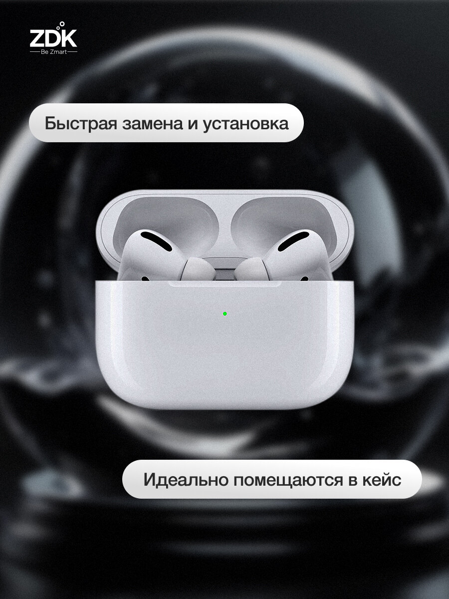 Набор амбушюр для наушников Apple Airpods Pro (Аирподс Про) - S, M, L — фото 1