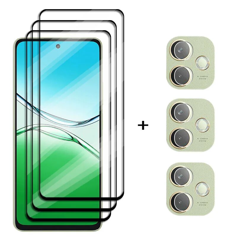 Полное стекло для OPPO A5 Pro, закаленное стекло для OPPO A5 Pro, защитное стекло для экрана HD, защитная пленка для объектива телефона OPPO A5 Pro, 3 Glass and 3 Lens, For OPPO A5 Pro
