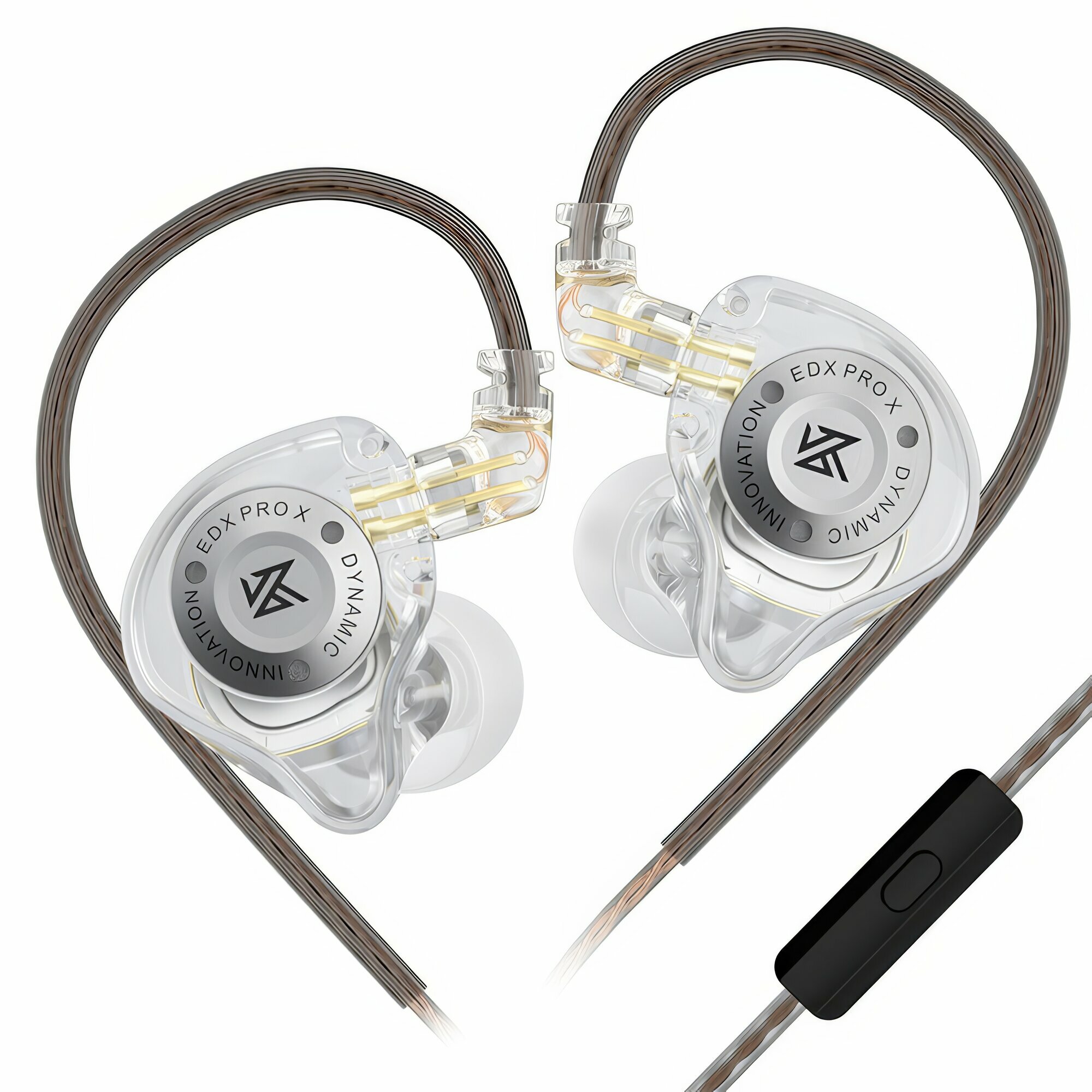 Внутриканальные наушники KZ-EDX PRO X проводные Hi-Fi наушники, 3.5 мм mini jack, белый