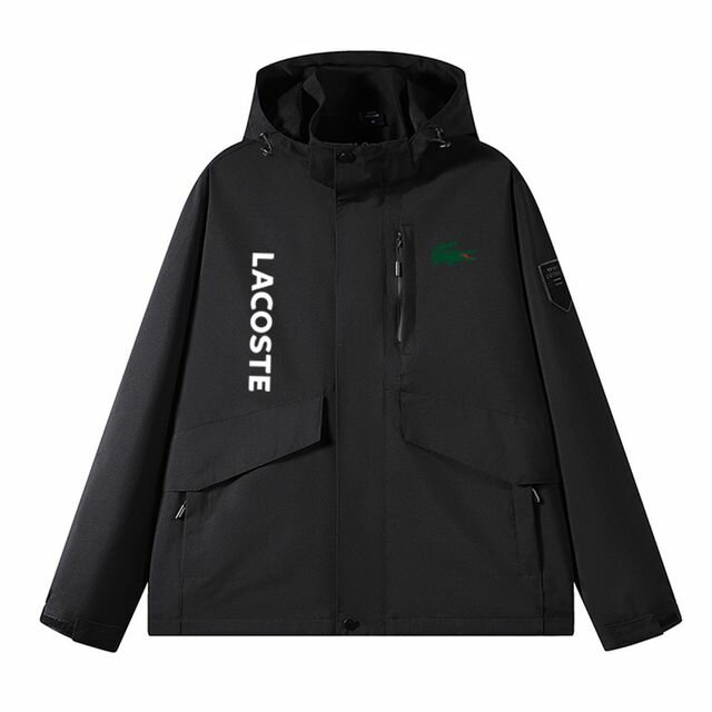 Ветровка LACOSTE Весна-лето 2024, размер 4XL, черный