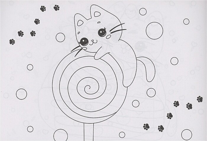 Раскраска. Котики — фото 1