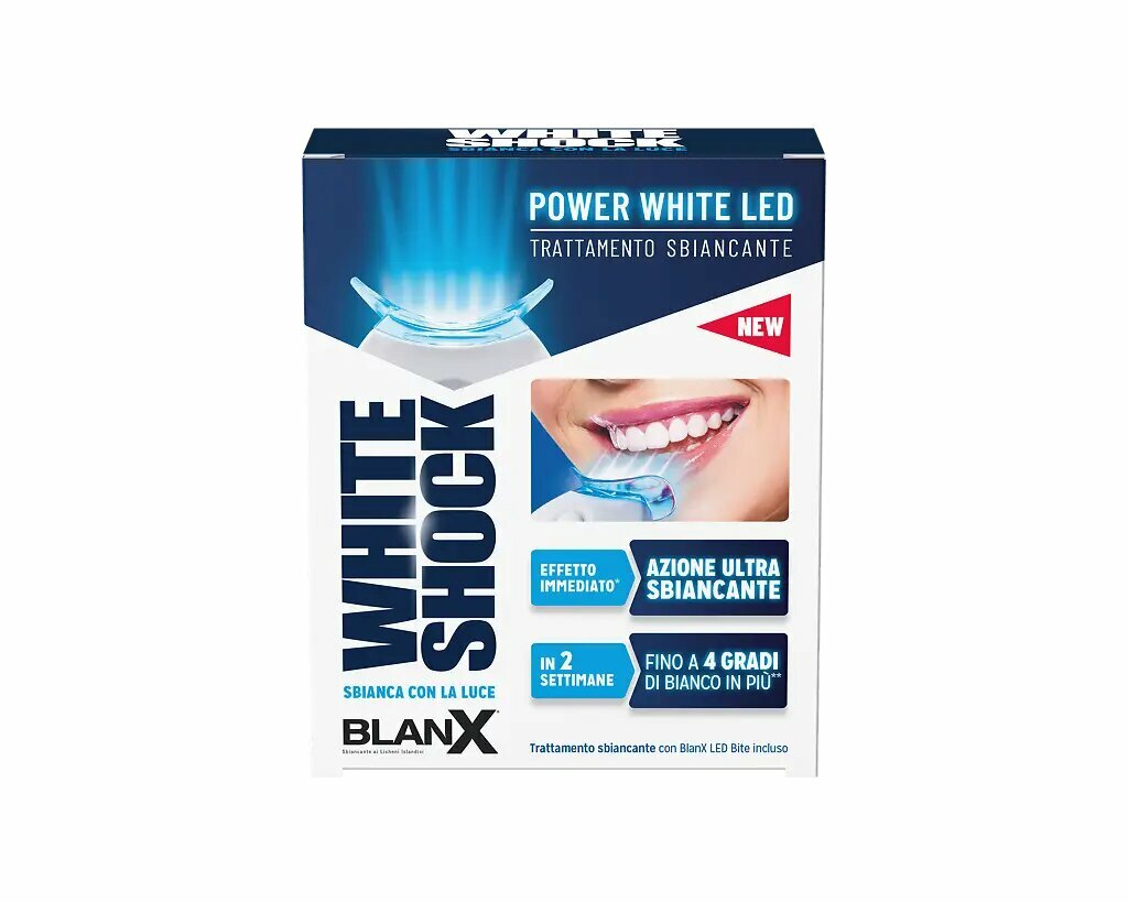 Blanx Зубная паста White Shock TreatmentLed Bit белый шок интенсивное отбеливаниесветовой индикатор 1 уп