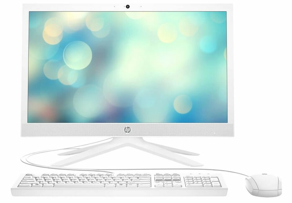 20,7" Моноблок HP 21-b0034ur (463J4EA) белый - 1920x1080, TN, Intel Celeron J4025, ядра: 2 x 2 ГГц, 4 ГБ, SSD 128 ГБ, Intel UHD Graphics 600, Windows 10 Pro