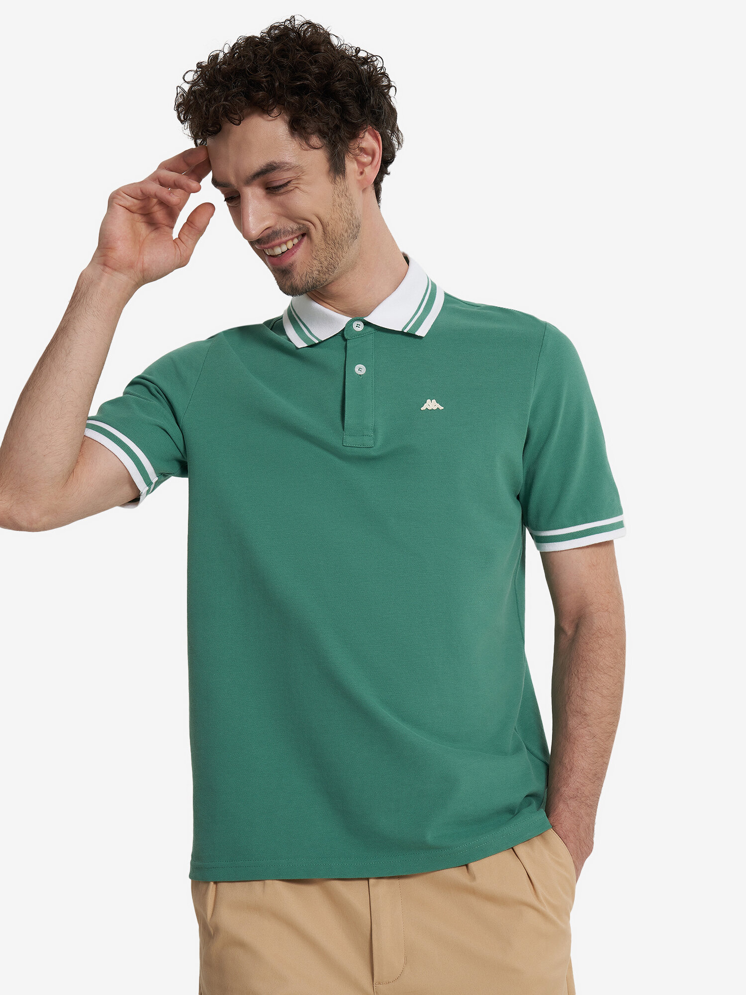 Поло Robe di Kappa Robe Di Kappa Men's Short sleeve polo shirts, размер 52, зелёный
