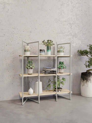 Изображение товара Полка для дома KM LOFT Дивульгато Лайт в гостинную перегородка белый/дуб сонома