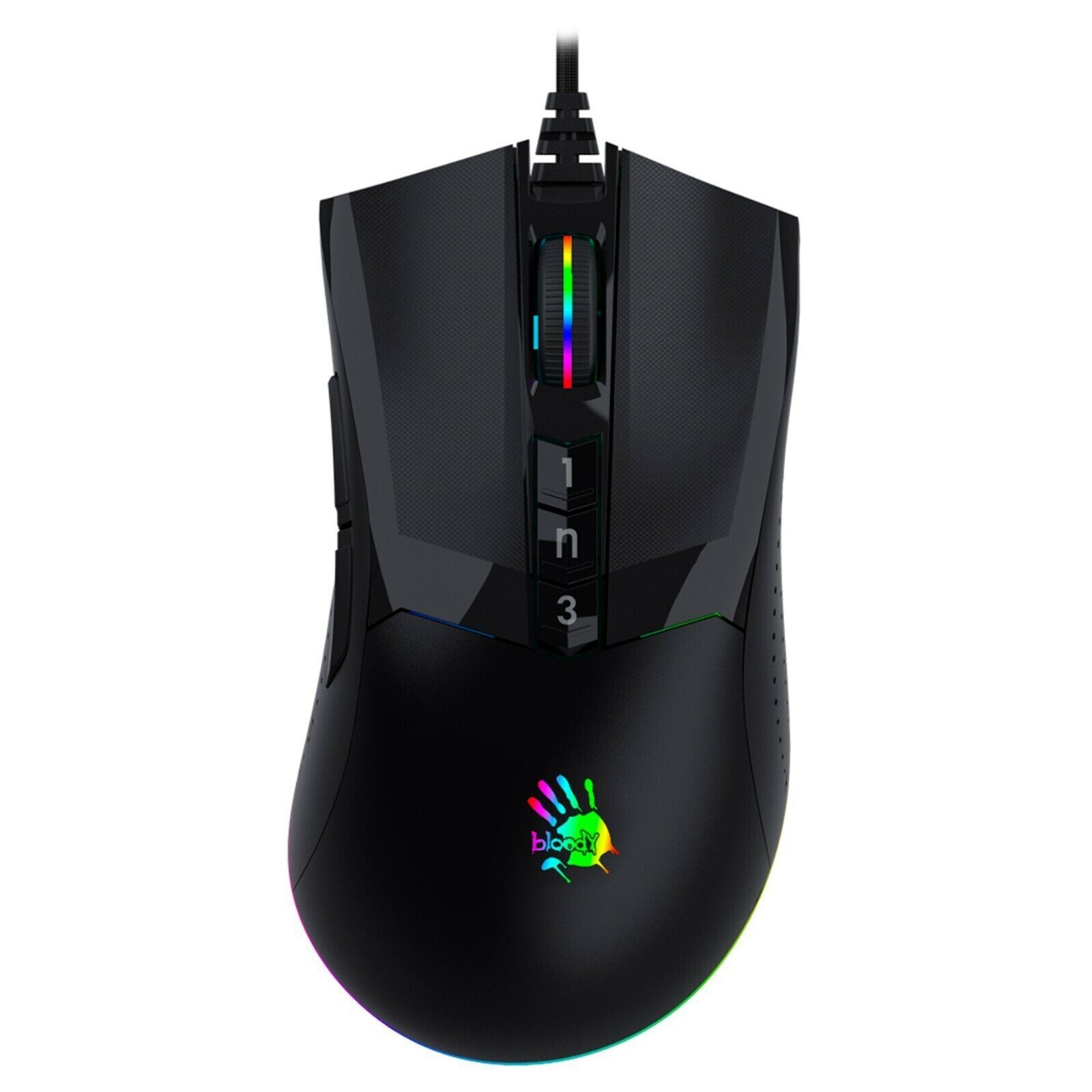 A4Tech W90 PRO Мышь проводная Bloody W90 Pro черный, 16000 dpi, USB, кнопки - 10