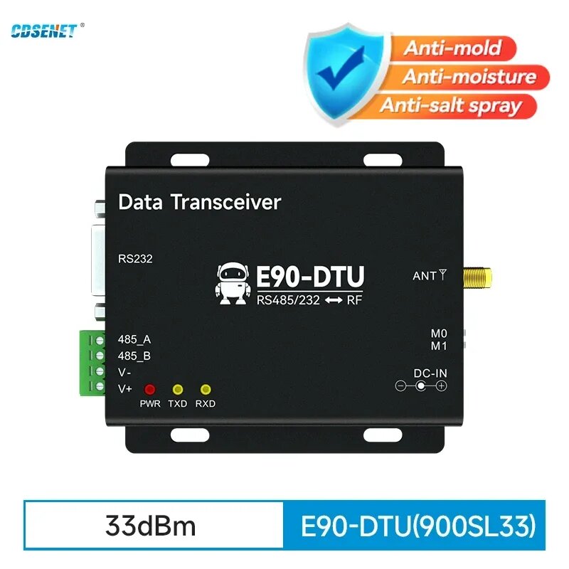 Беспроводное цифровое радио CDSENET E90-DTU(900SL33) 33dbm 16KM RS485 RS232 RF RSSI Modbus шифрование данных