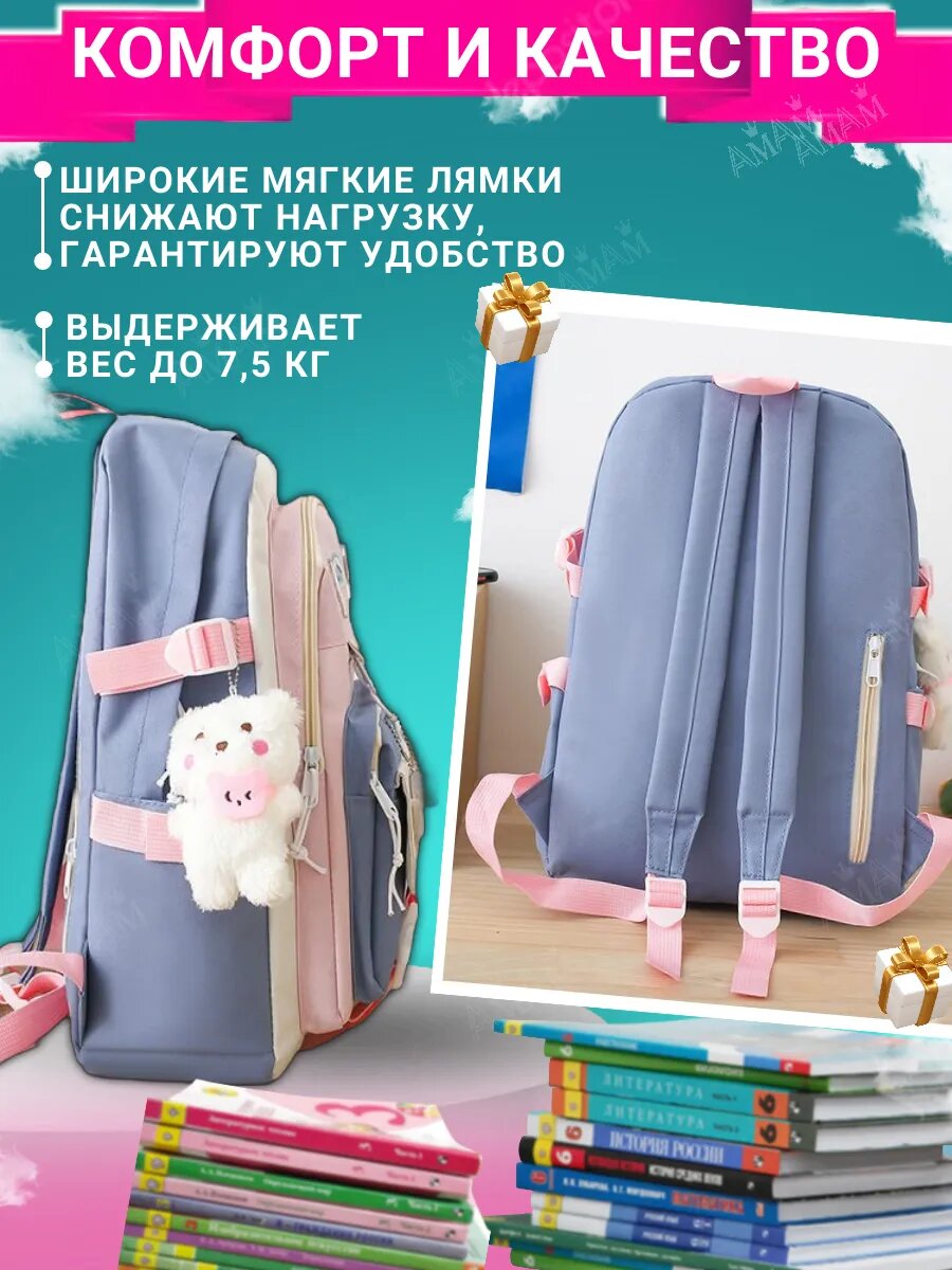 Школьный рюкзак для девочки на каждый день — фото 1