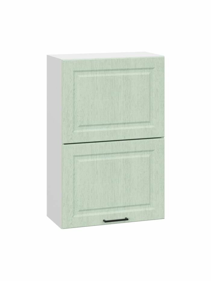 Кухонный модуль навесной барный шкаф Шервуд высокий 60х29.6х91.2 см Белый / Шато мята