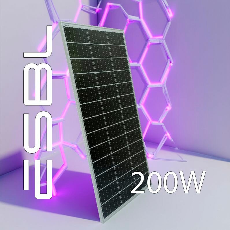 Солнечная панель 200Вт ФСМ-200 ESBL солнечная батарея для дома для дачи 12В 1шт.