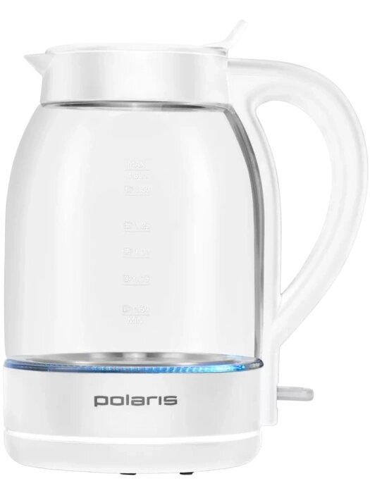 Чайник электрический Polaris PWK 1797CGL белый, пластик/стекло