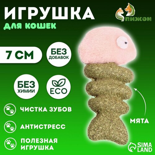 Игрушка для кошек из прессованной кошачьей мяты "Рыба", 7 см 9036021