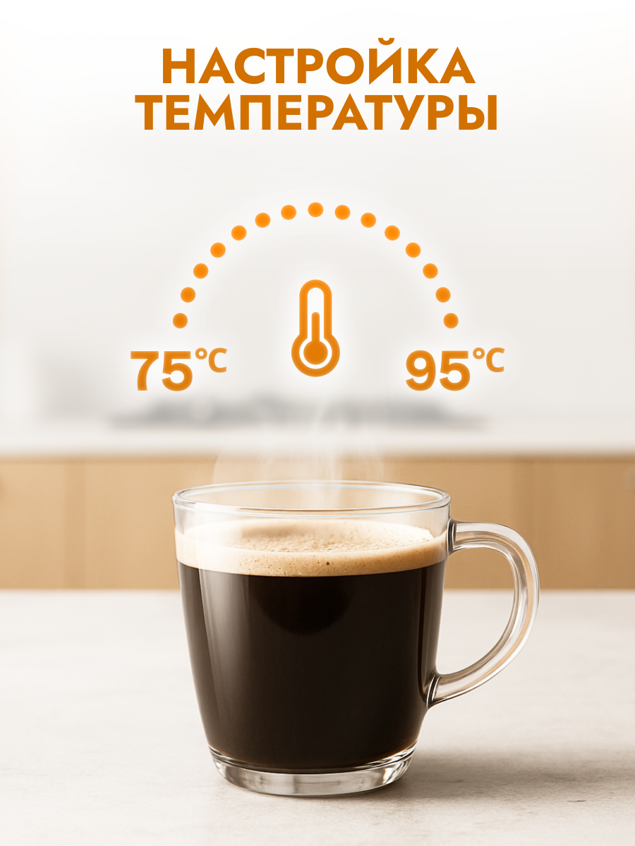 Автоматическая кофемашина GARLYN L600 с капучинатором. Регулировка температуры и крепости кофе. 4 автоматические программы — фото 1