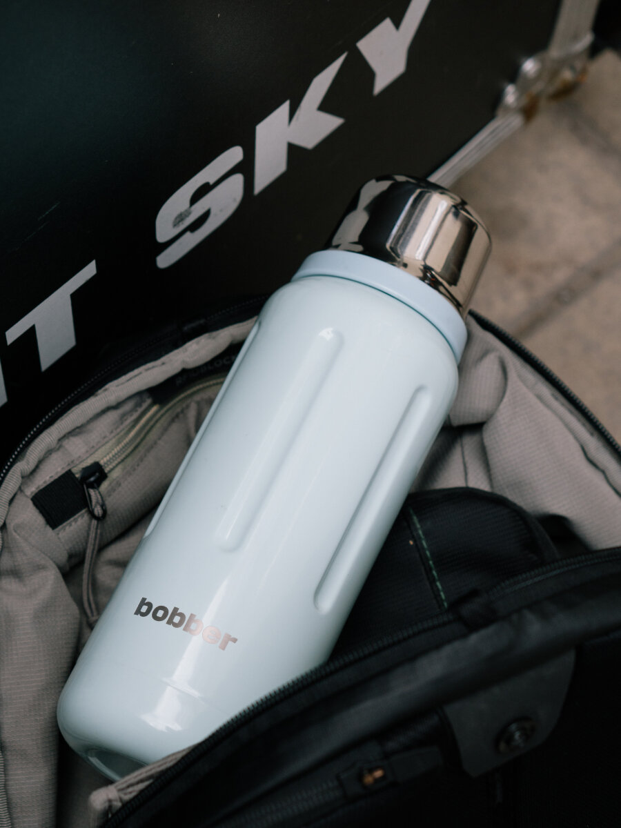 Термос для кофе и чая Bobber Flask 770 мл, голубой/металлический — фото 1