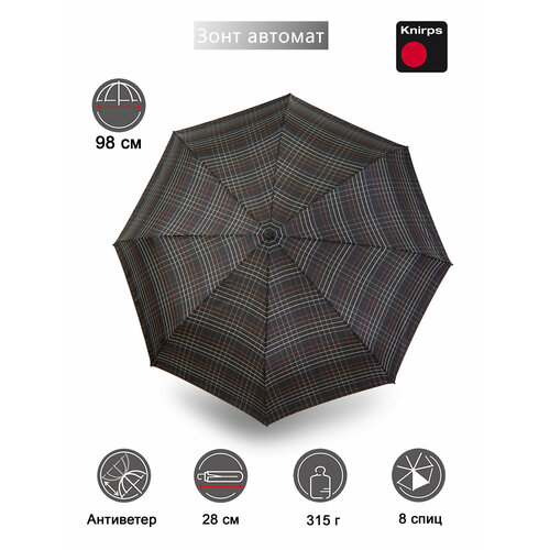 фото Мини-зонт knirps, check black