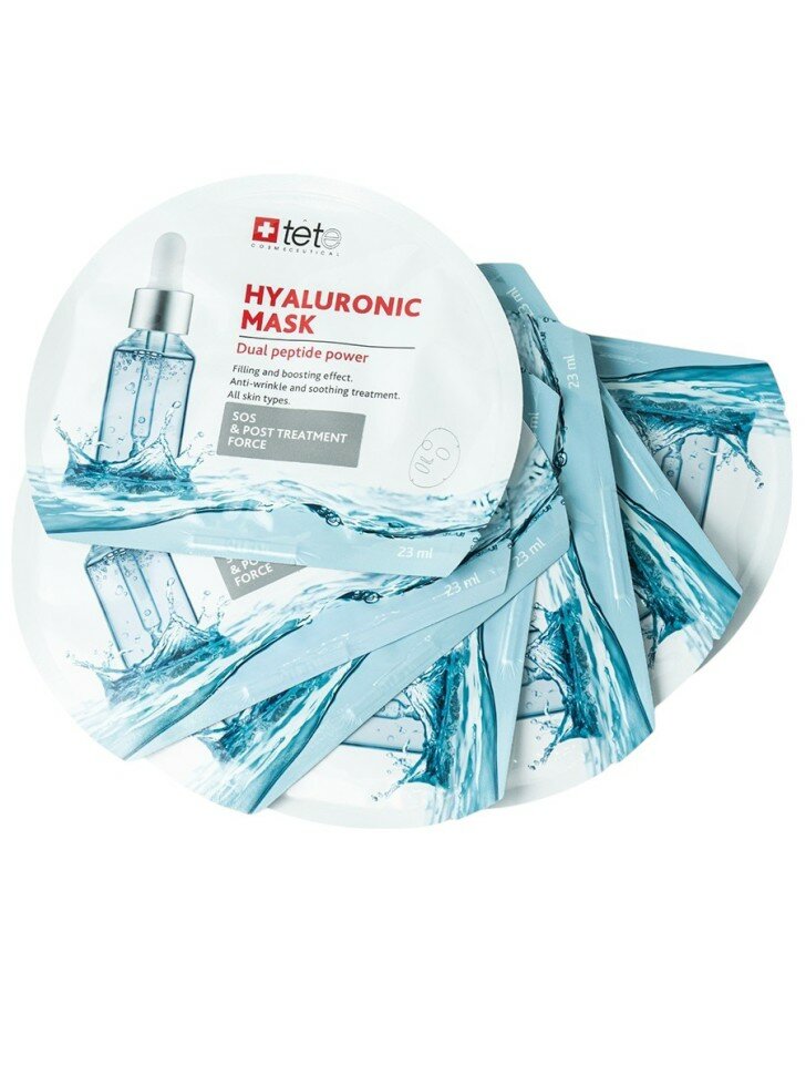 Изображение Маска - экспресс гиалуроновая постпроцедурная Tete Cosmeceutical 6 шт