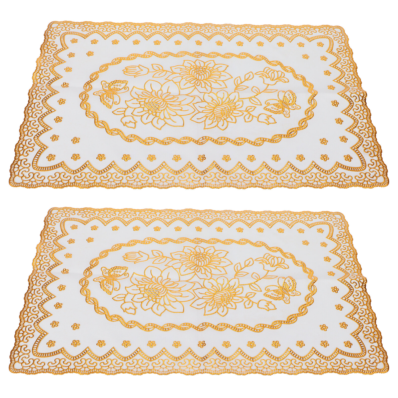Шт коврики для стола из ПВХ 30 см x 45 см золотистые подставки под чашки украшение для кухни и свадьбы стиль 1