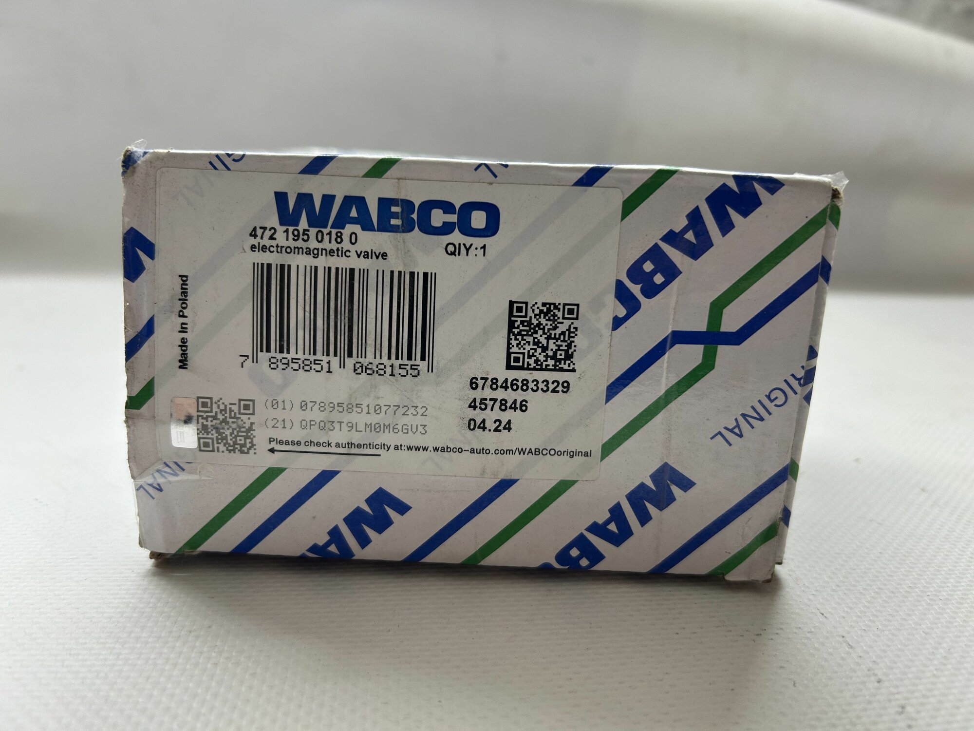 Модулятор WABCO ABS ГАЗ ПАЗ КамАЗ МАЗ НефАЗ DAF MAN Mercedes-Benz байонетный разъём, 24В. ZTD