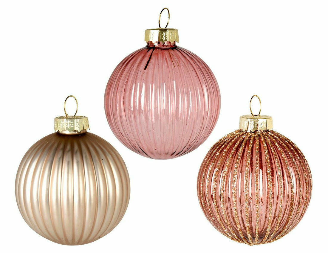 Набор ёлочных украшений, стекло, 8 см, 6 шт, Koopman International