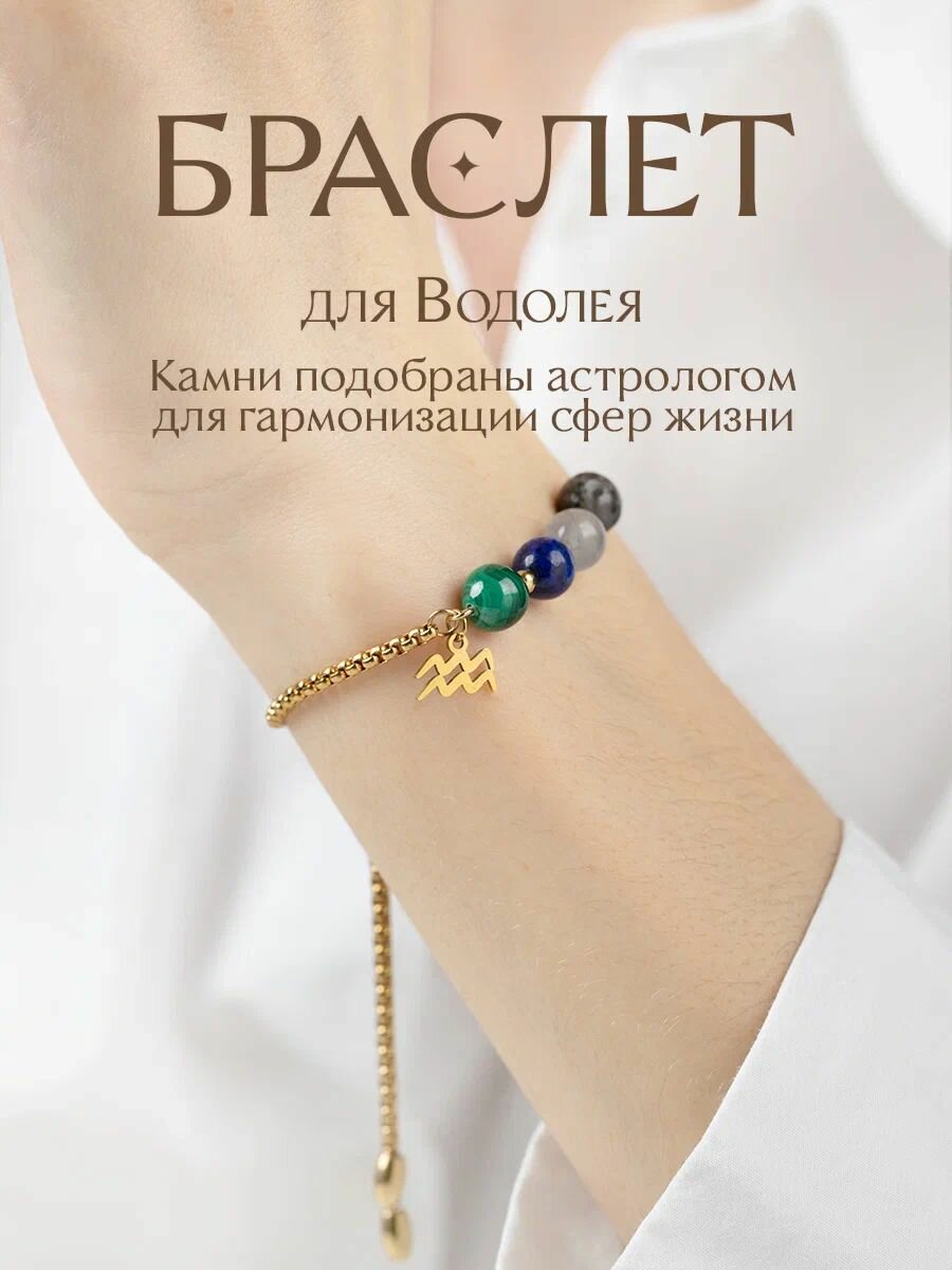 Браслет, халцедон, лазурит, лабрадорит, малахит