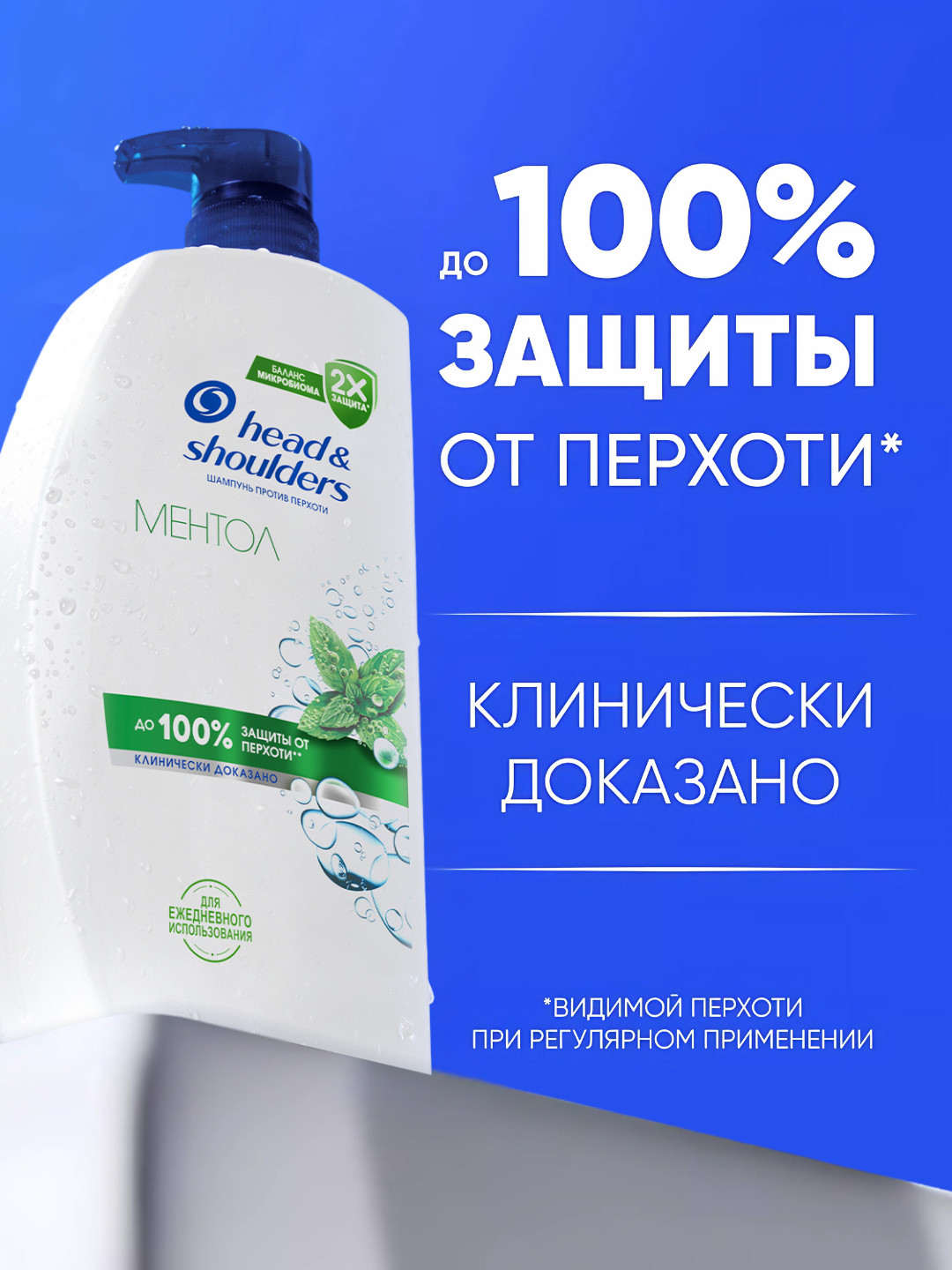 Шампунь Head & Shoulders против перхоти, ментоловый аромат, 1 л — фото 1