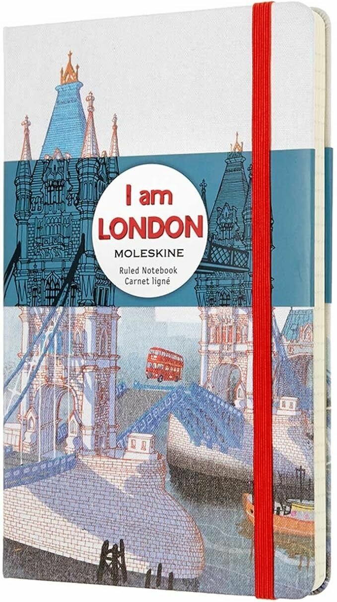Блокнот в линейку Moleskine LE I AM LONDON (LEQP060IAMLO) A5, 240 стр.