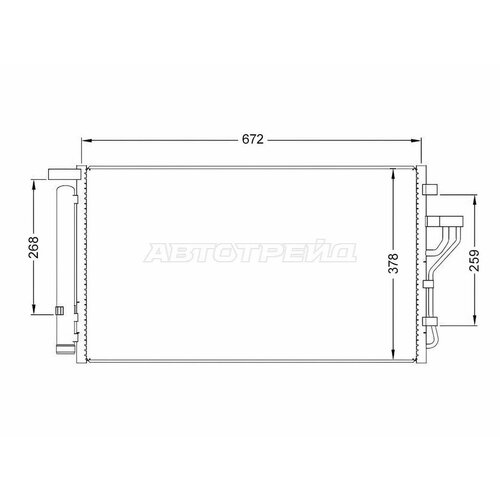 Радиатор кондиционера для Хендай IX35 Туксон КИА Каренс Спортейдж арт STHY14394B0 SAT 7953₽