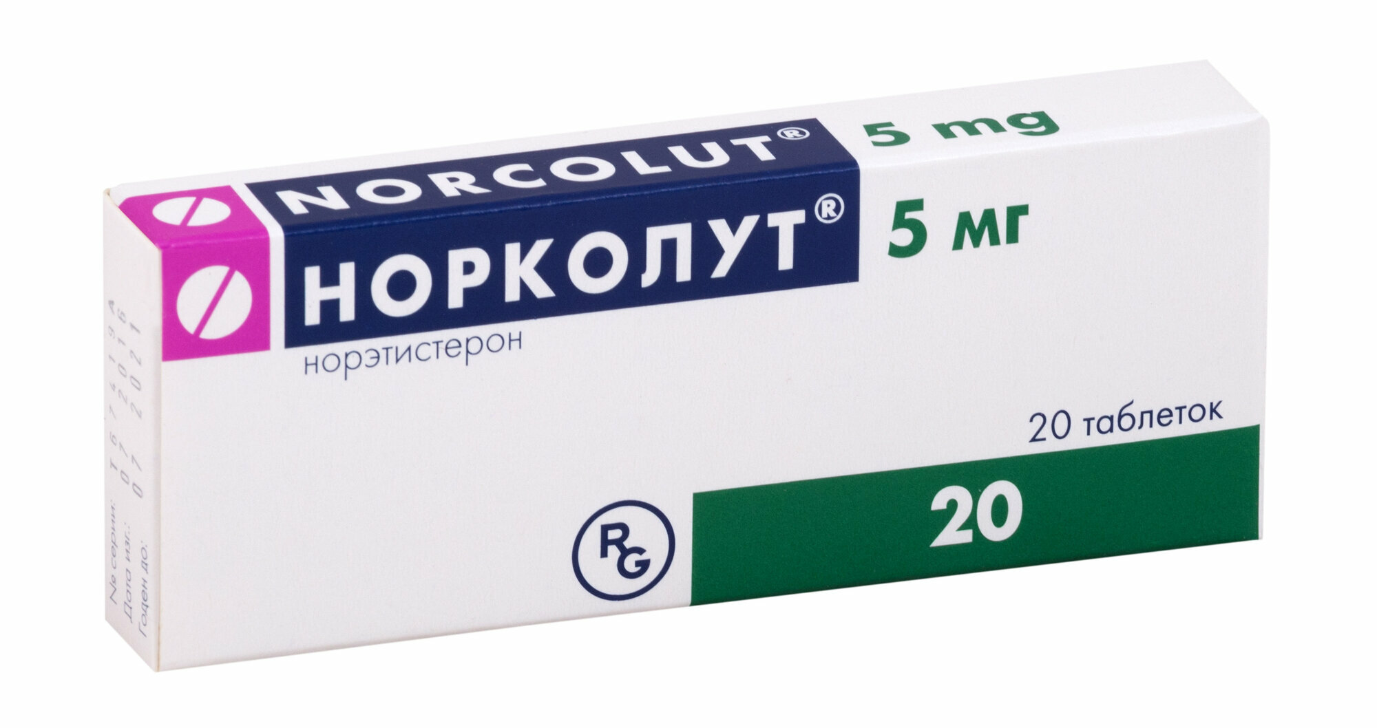 Норколут таблетки 5 мг 20 шт