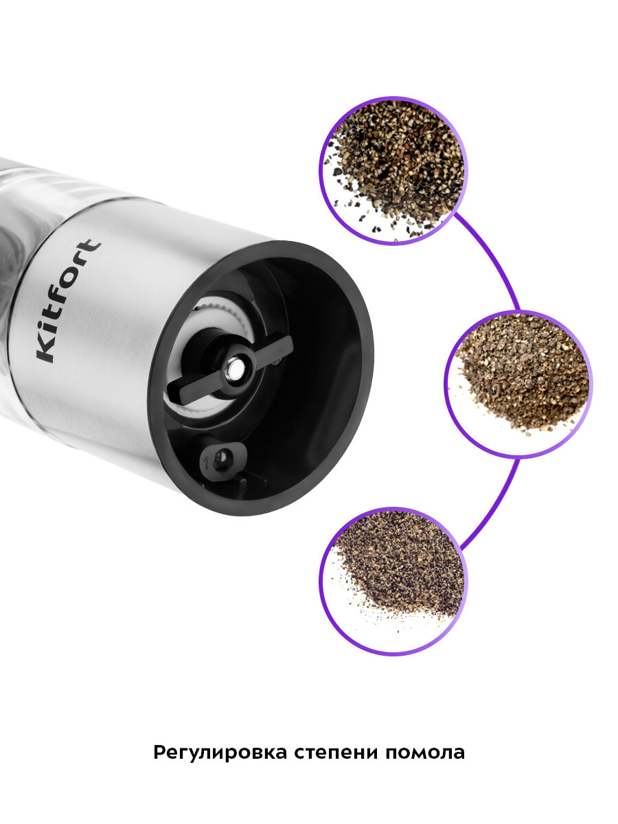 Набор автоматических мельниц для соли и перца КТ-6011 — фото 1
