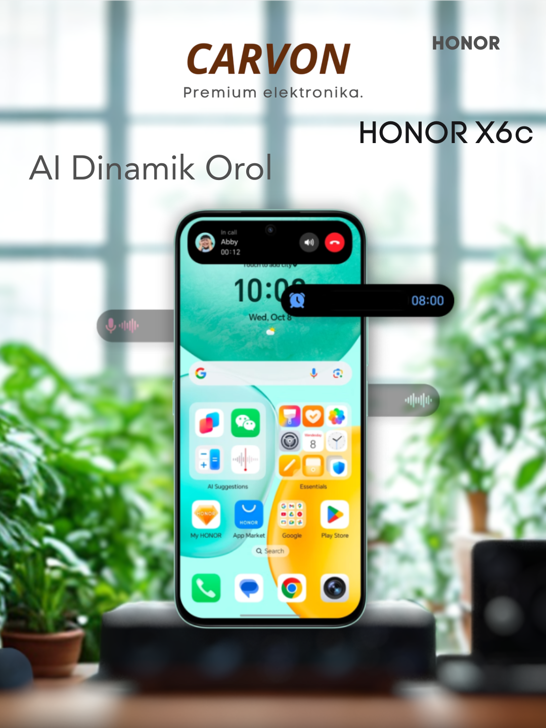 Смартфон Honor X6c, 6/128ГБ, глобальный, Carvonshop гарантия 24 месяца, зарегистрирован UzIMEI — фото 1