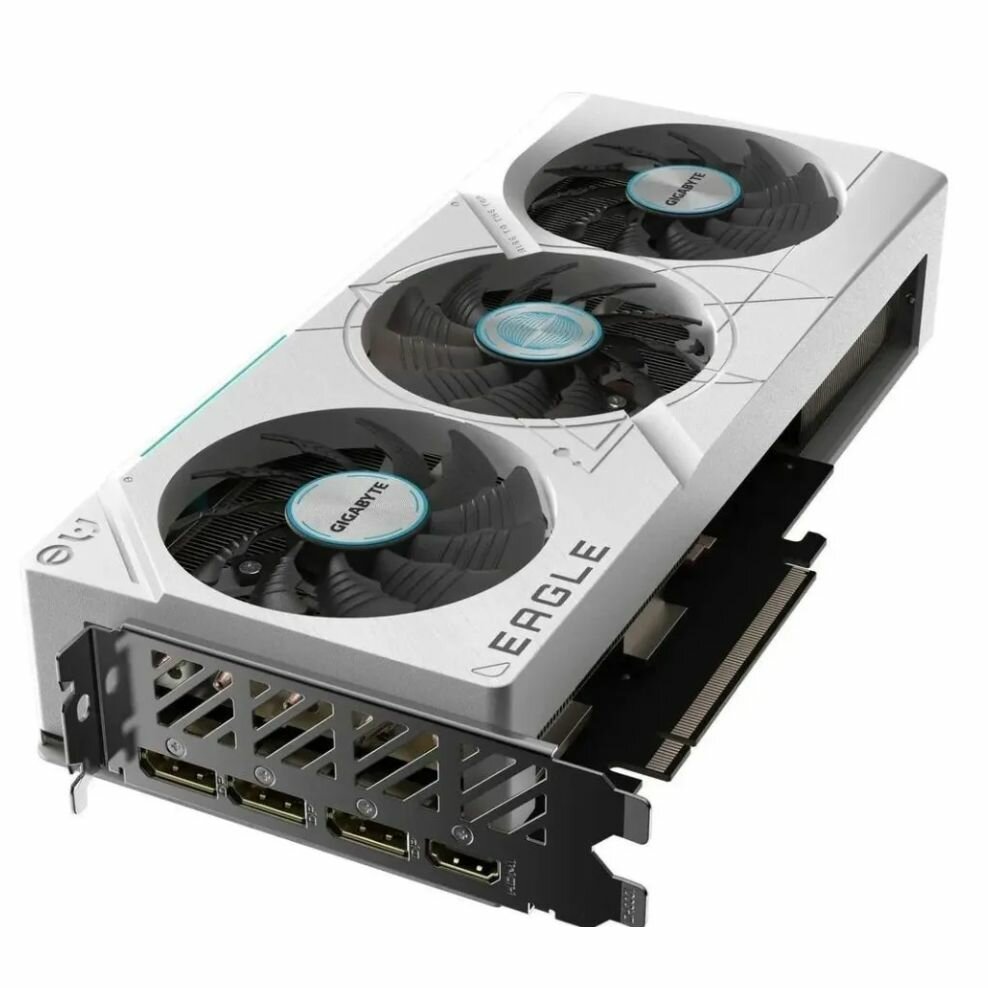 Видеокарта Gigabyte GeForce RTX 4070 Ti SUPER EAGLE OC ICE (GV-N407TSEAGLEOCICE-16GD) - PCI-E 4.0 x16, 16 ГБ, GDDR6X, 256 бит, DisplayPort, HDMI, GPU 2640 МГц
