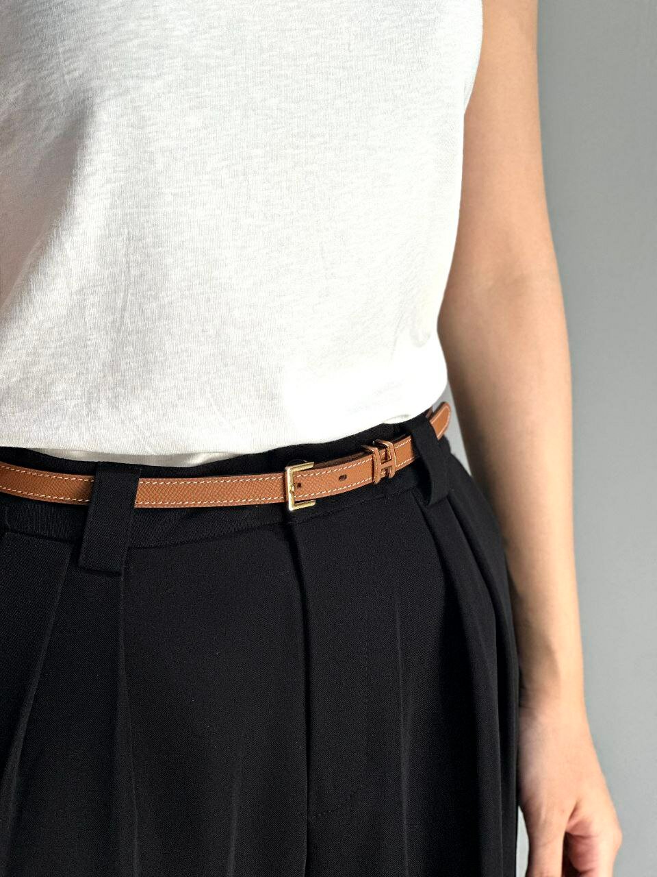 Ремень Hermes для девочек и женщин, коричный — фото 1