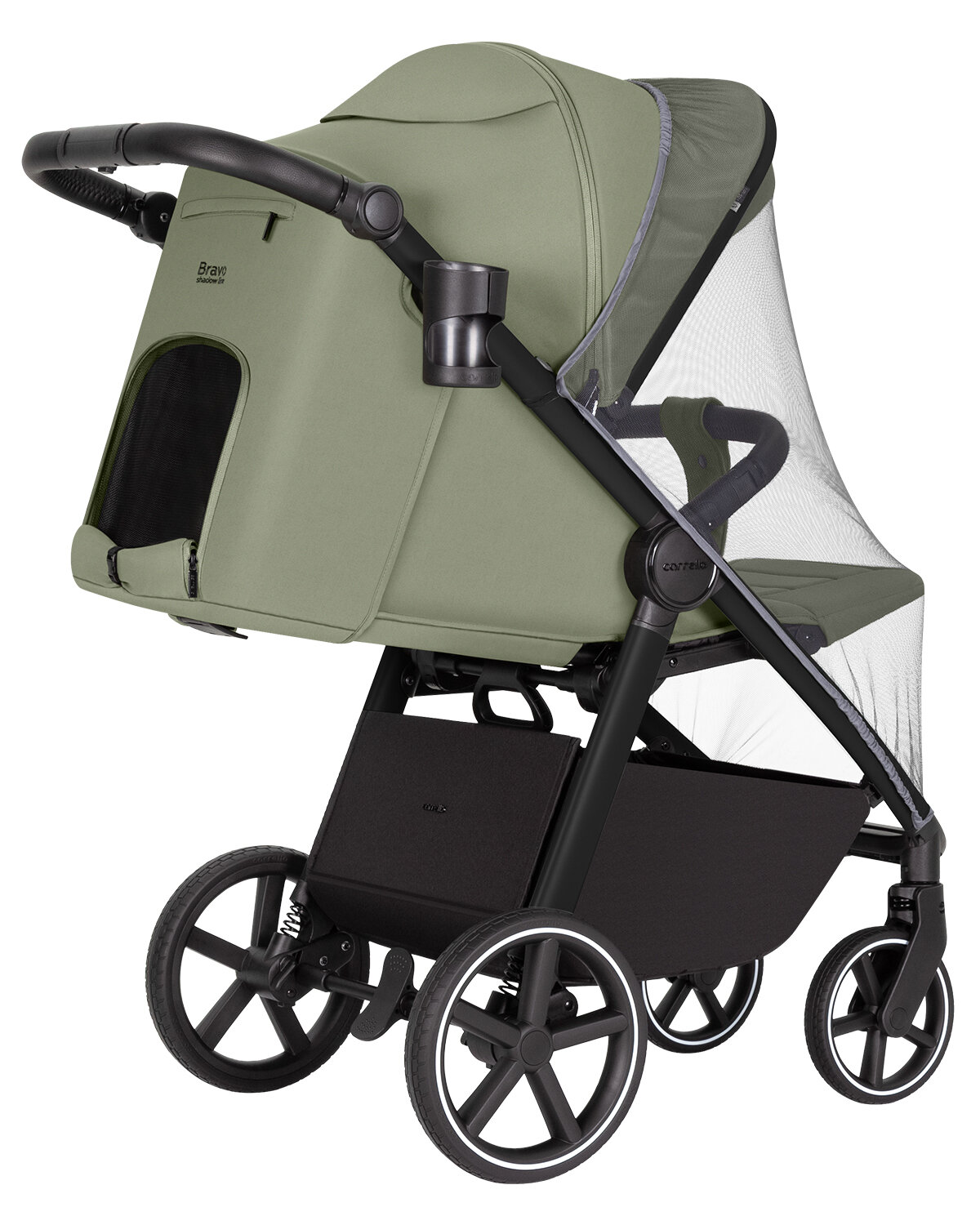 Обзор: Прогулочная коляска Carrello Bravo SL, цвет Mosaic Green / Black (Зелёный / Чёрная рама)